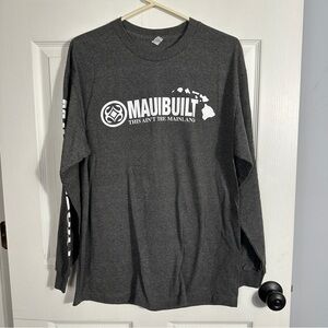 Mauibuilt long sleeve tee, rooster design, Hawaii, Maui, tropical